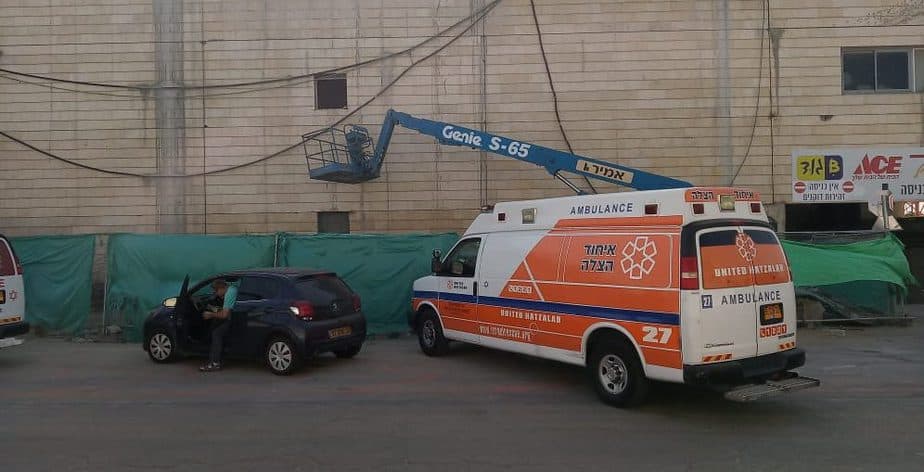 זירת האירוע, יהוד. צילום: דוברות איחוד והצלה