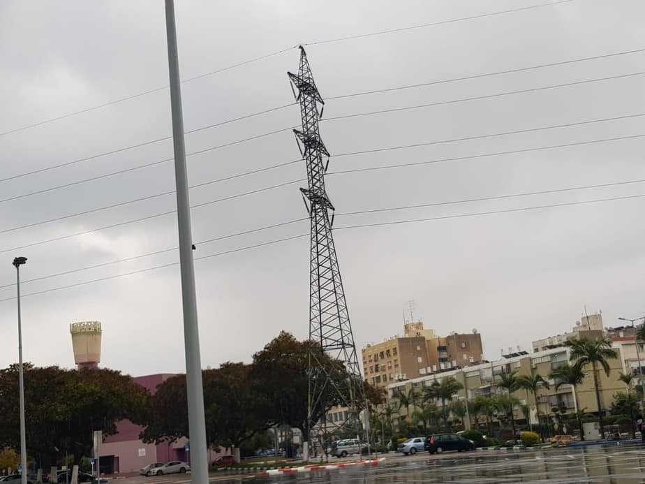 קו מתח עליון באור יהודה