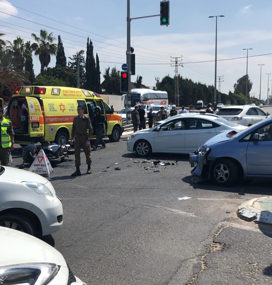 תאונה בכביש 461. צילום: אונו ניוז
