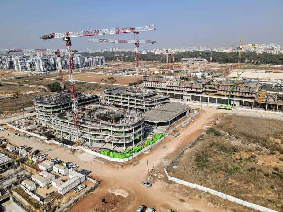 רחפן בנייה קריית אונו. צילום אונו NEWS