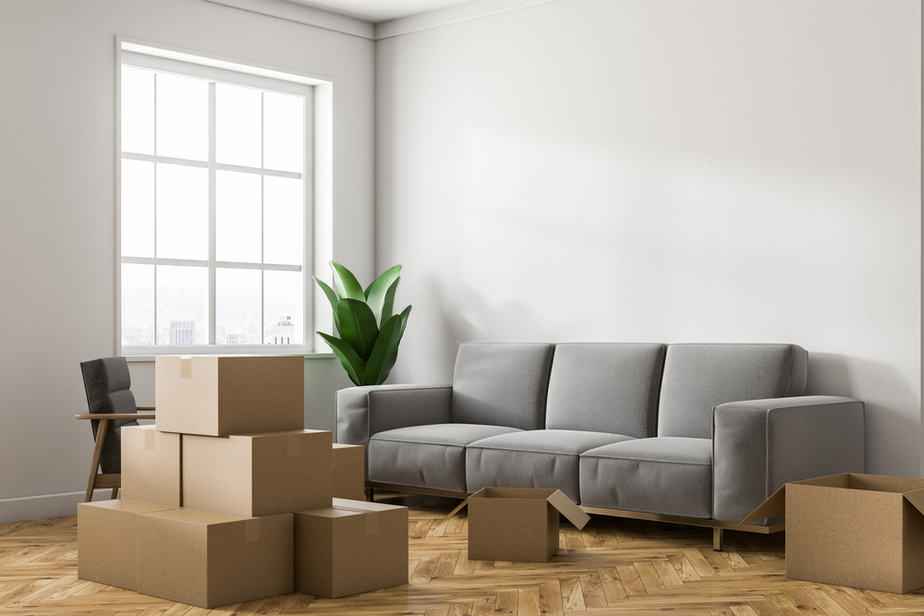 אריאל פרץ דפוסיט בנק White living room corner with boxes