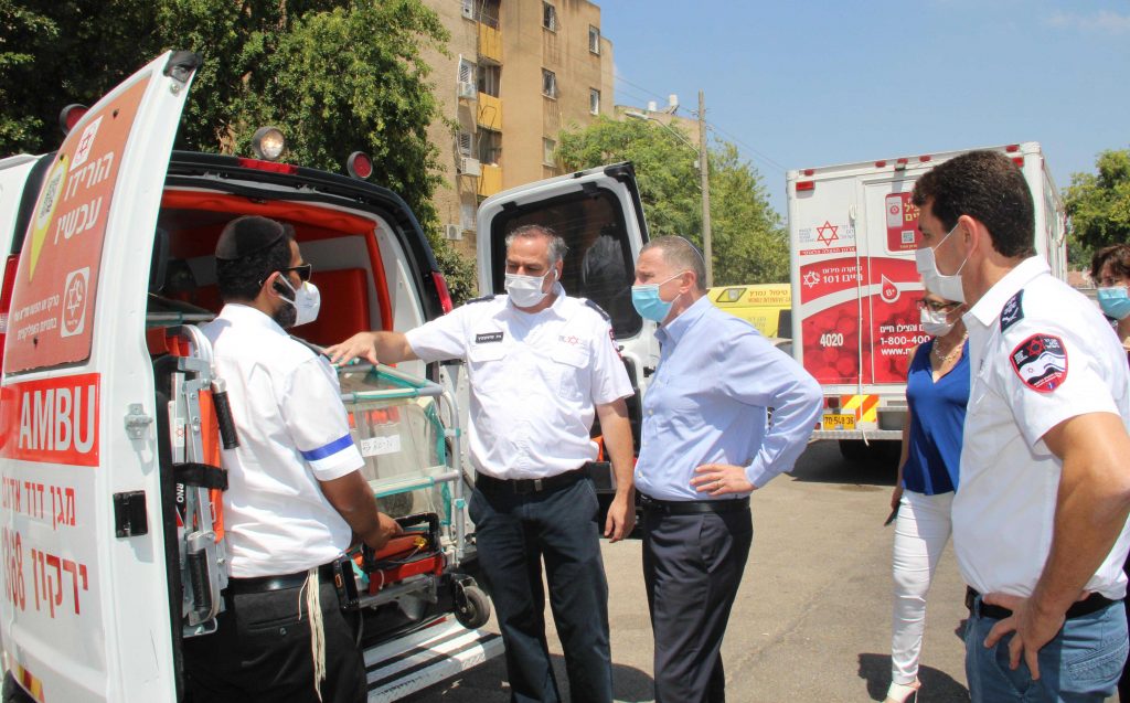 ביקור שר הבריאות יולי יואל אדלשטיין במדא - צילום דוברות מדא