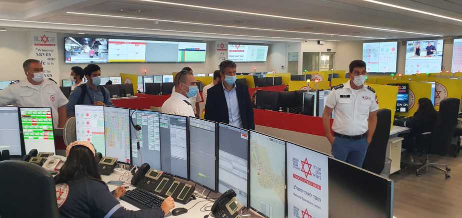 ביקור שר התקשורת חכ יועז הנדל במדא - צילום דוברות מדא 8.10.2020 (1)