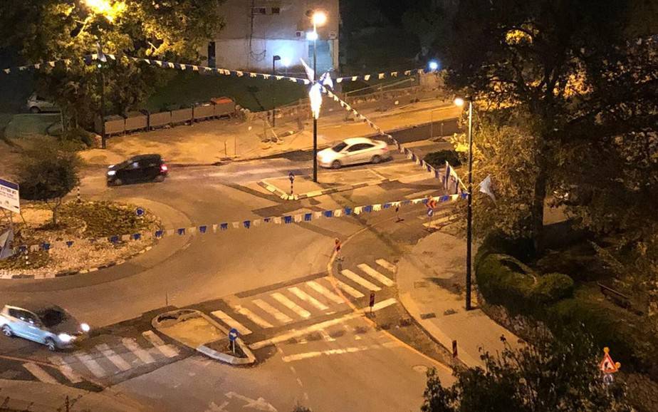 זירת תאונת הפגע וברח בקריית אונו (צילום פרטי)