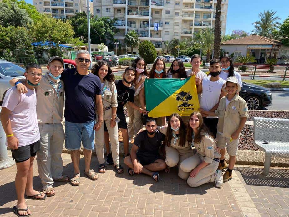 צופי שבט יהודה עם ברוך בן יגאל. צילום: באדיבות שבט יהודה