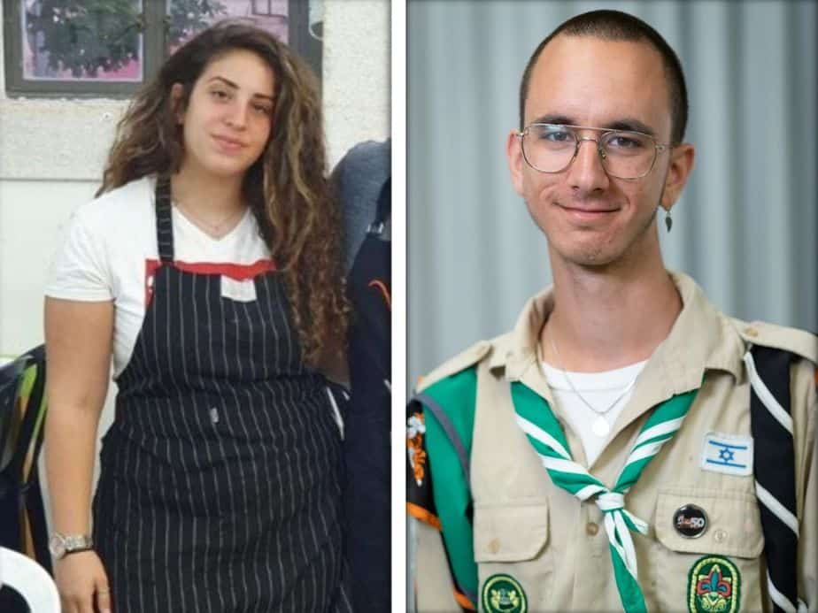 הפעילים המצטיינים איתמר שטרית וחן סקאל. צילום: משרד החינוך