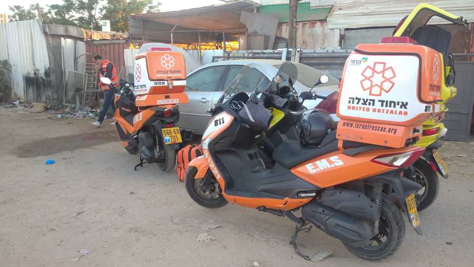 זירת האירוע באור יהודה.  צילום: דוברות איחוד הצלה