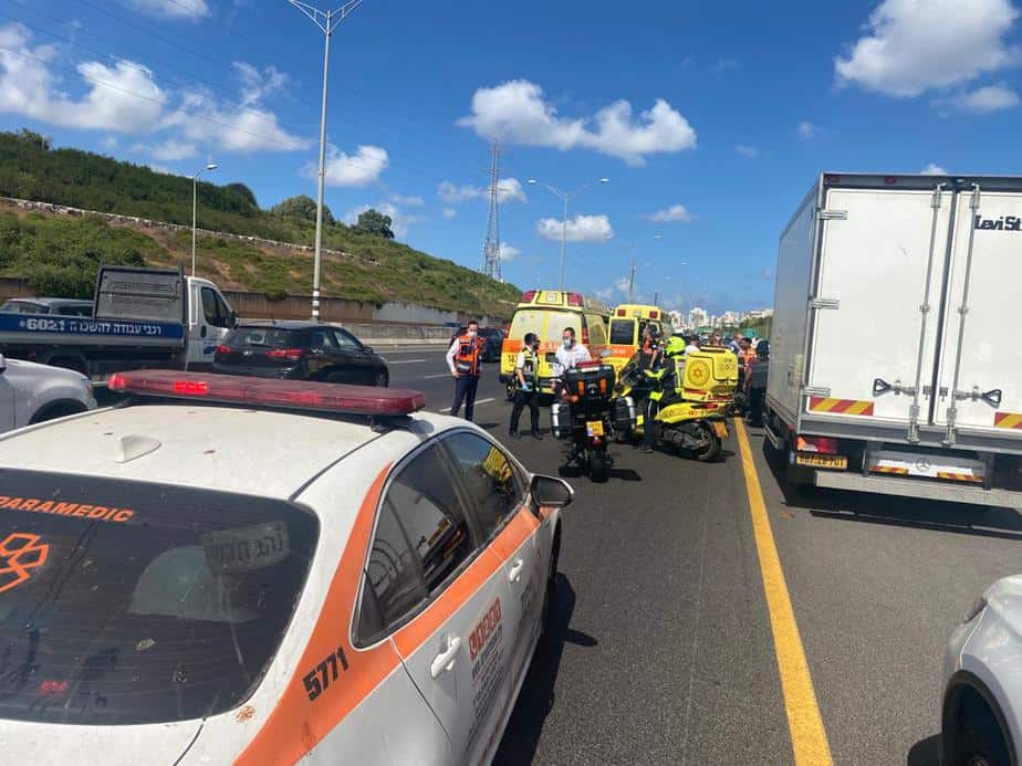מקום האירוע בכביש 471. צילום: דוברות איחוד הצלה