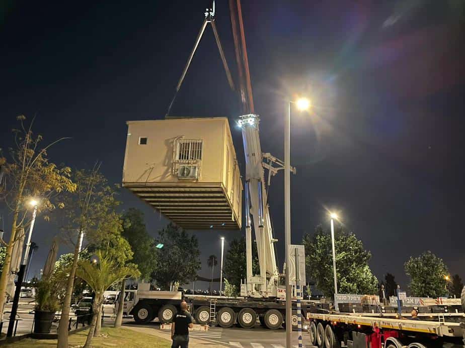 הקראוון שפונה. צילום: דוברות עיריית אור יהודה