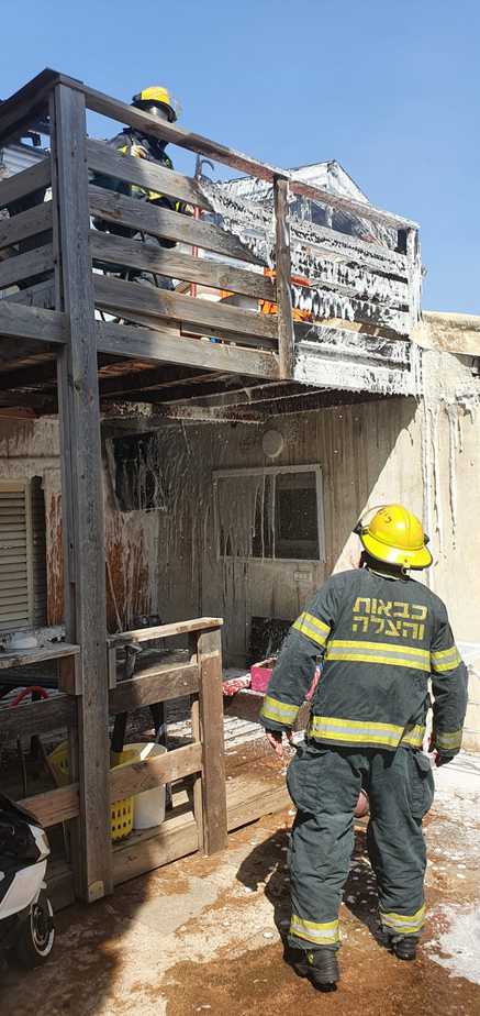 הבית הפרטי באור יהודה שבו אירעה השריפה. צילום: כבאות והצלה בני ברק