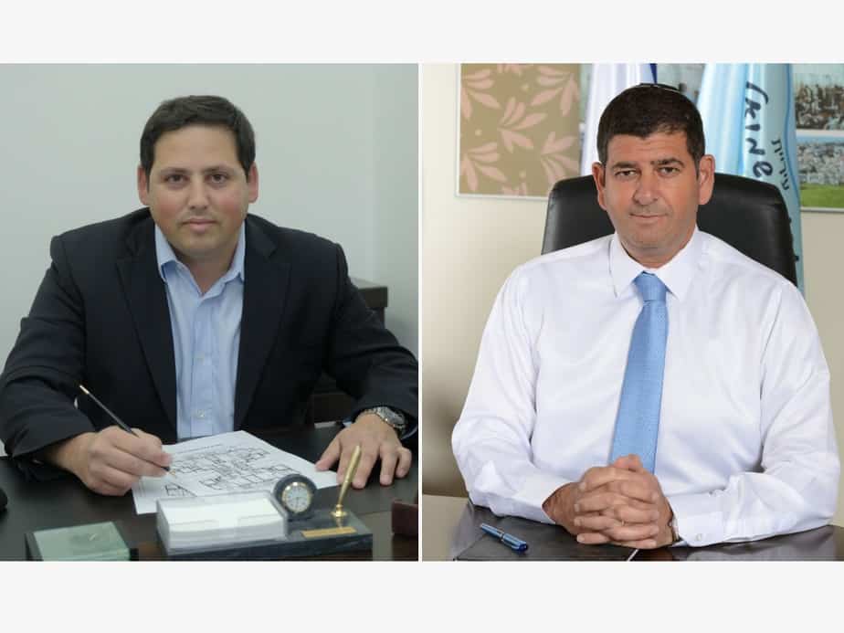 יוסי ברודני (מימין) וגל לנצ'נר. צילום: דוברות עיריית גבעת שמואל ואנטון