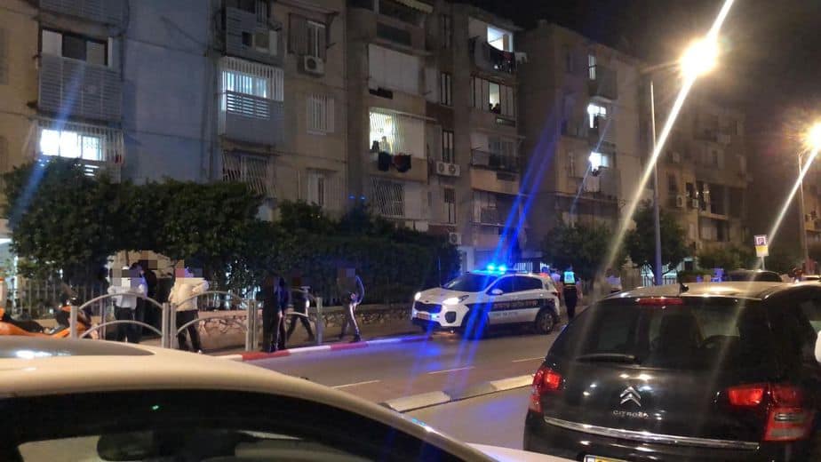 זירת האירוע באור יהודה. צילום: אונו NEWS