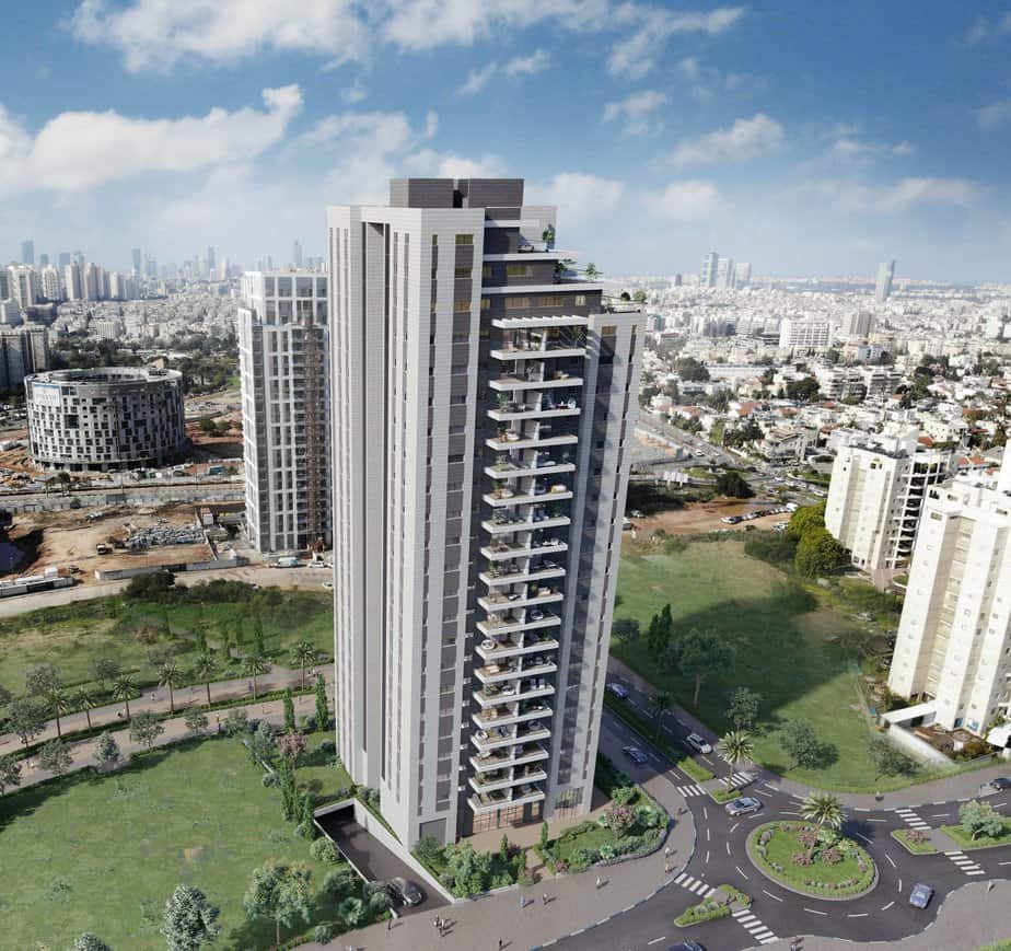 פרוייקט דוניץ גבעת שמואל. הדמיה AA STUDIO