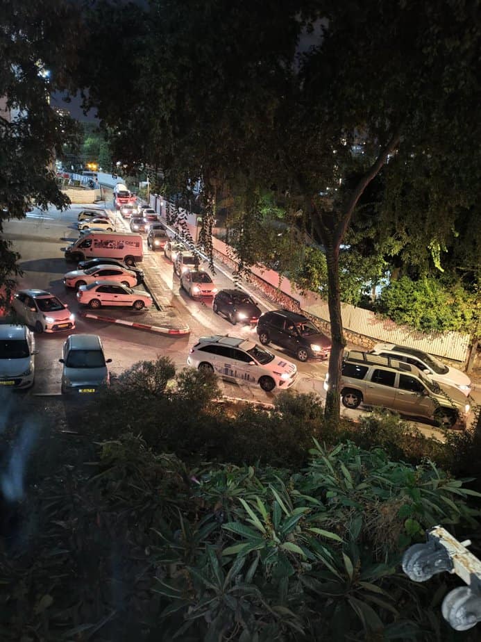 פקקים בקריית אונו. צילום באדיבות התושבים