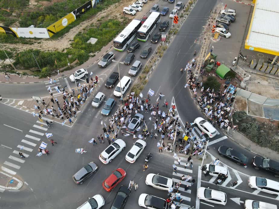 יום השיבוש הלאומי בצומת סביון. צילום: אופיר מנדל