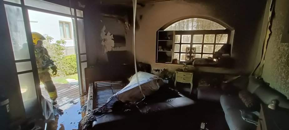 הבית שנשרף. צילום: דוברות כב"א