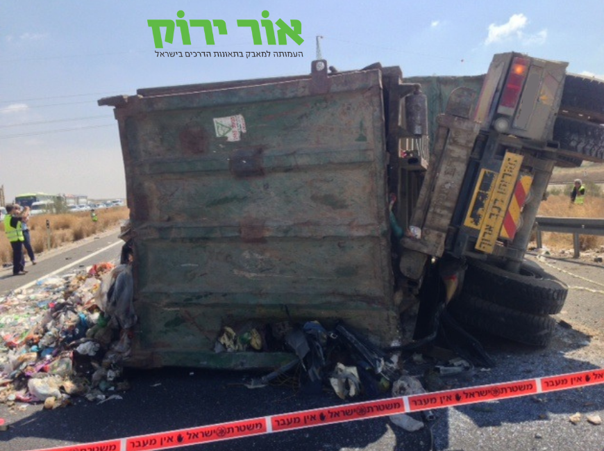 תאונה משאית. צילום באדיבות אור ירוק