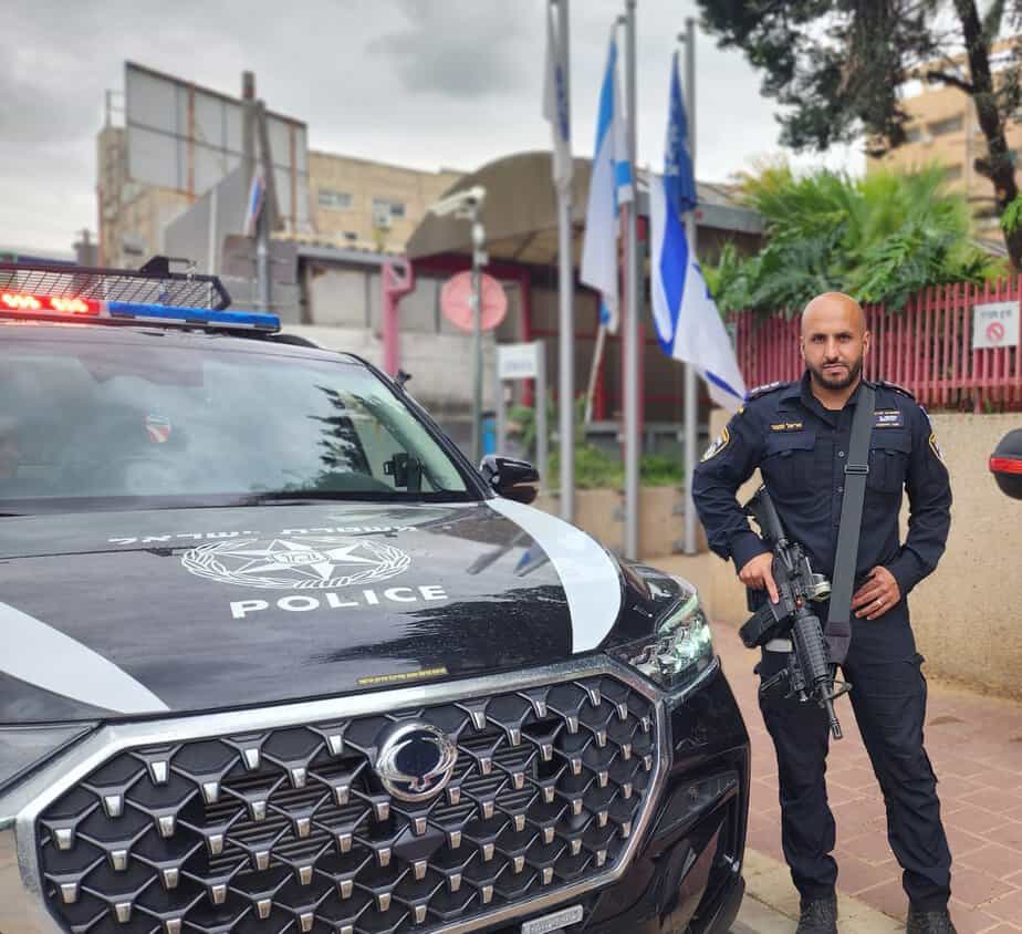 פקד אריאל מנצור קצין אגף התנועה של מרחב דן. צילום: דוברות המשטרה