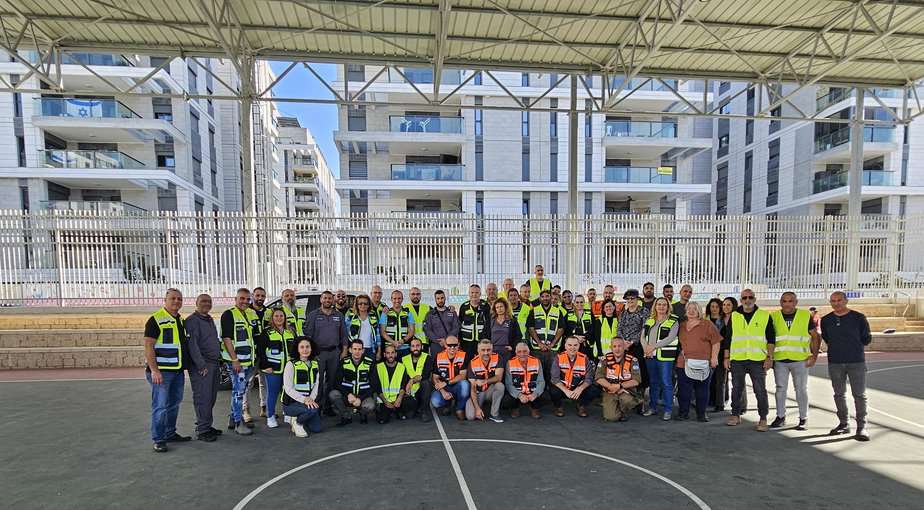 תרגיל חלוקת מים באור יהודה. צילום: דוברות עיריית אור יהודה