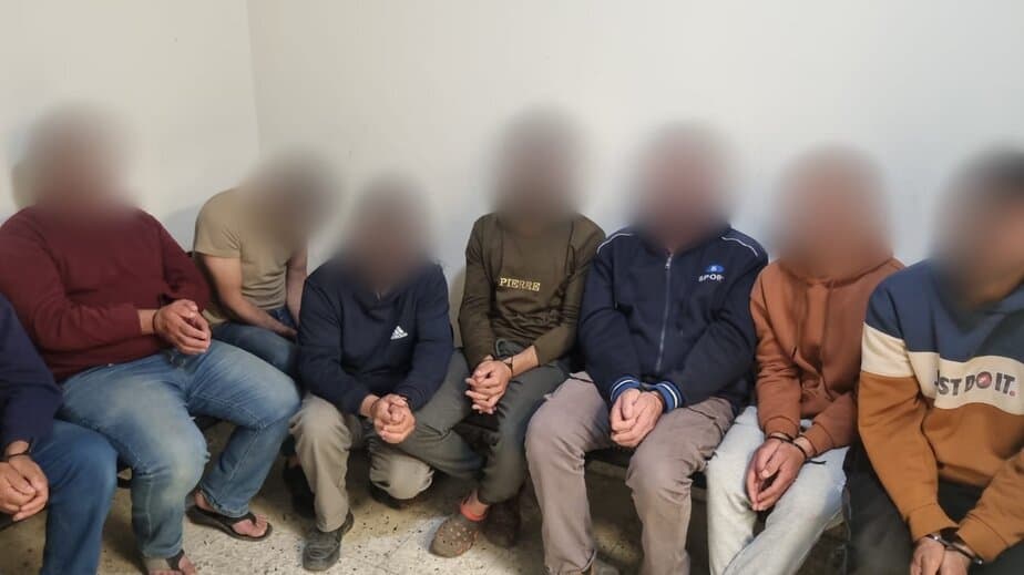 השב"חים שנעצרו. צילום: דוברות המשטרה